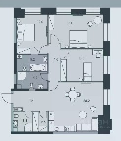 Продается 4-комн. квартира, 98,2 м²