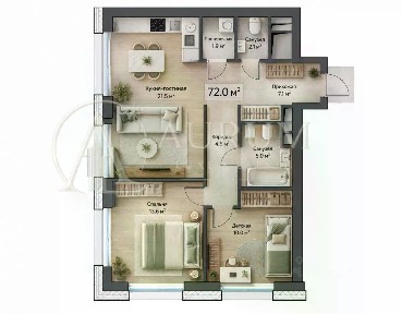 Продается 3-комн. квартира, 72 м²