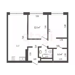 Продается 2-комн. квартира, 68,3 м²
