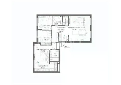 Продается 4-комн. квартира, 132 м²