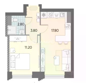 Продается 1-комн. квартира, 35,6 м²