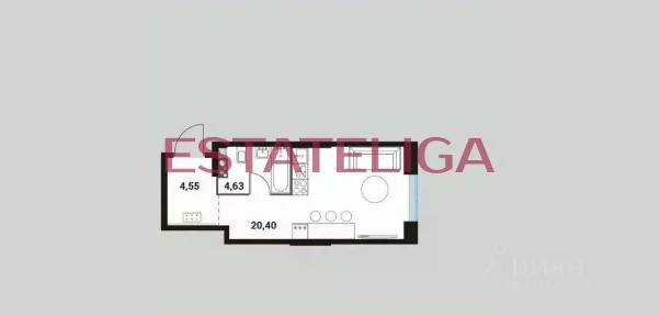 Продается 1-комн. квартира, 29,5 м²