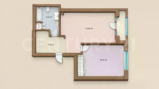 Продается 1-комн. квартира, 55 м²