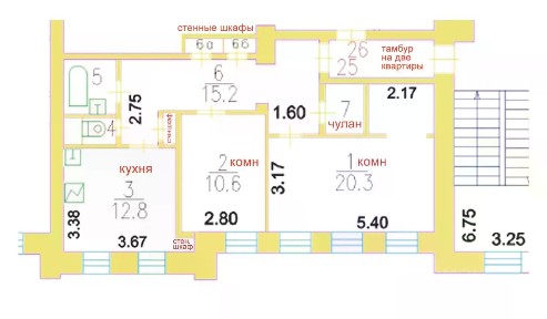 Продается 2-комн. квартира, 66 м²