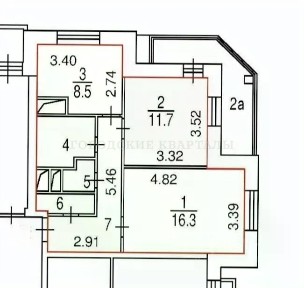 Продается 2-комн. квартира, 52,3 м²