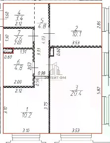 Продается 2-комн. квартира, 56,3 м²