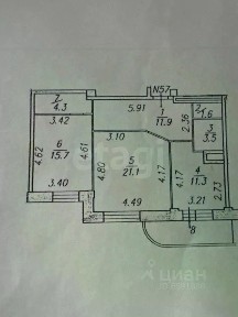 Продается 2-комн. квартира, 69,4 м²