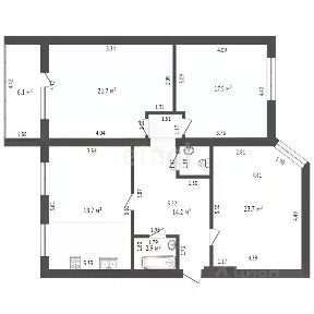 Продается 3-комн. квартира, 102,1 м²