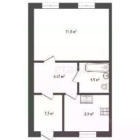 Продается 1-комн. квартира, 48,7 м²
