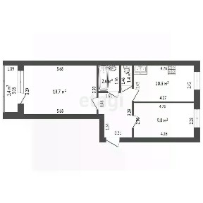 Продается 2-комн. квартира, 50,2 м²
