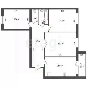 Продается 3-комн. квартира, 75,5 м²