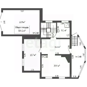 Продается 3-этажный дом, 334,2 м²