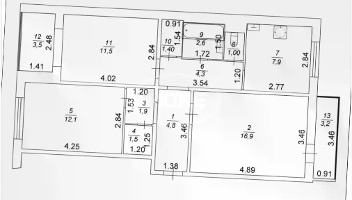 Продается 3-комн. квартира, 66,4 м²