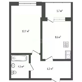 Продается 1-комн. квартира, 30,05 м²