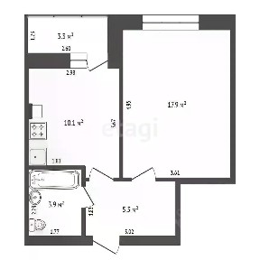 Продается 1-комн. квартира, 40,7 м²