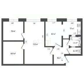Продается 3-комн. квартира, 61,9 м²