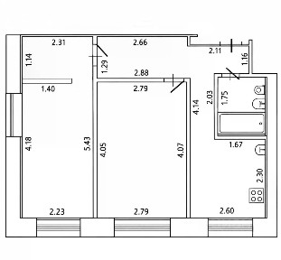 Продается 2-комн. квартира, 42,2 м²