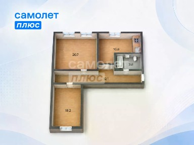 Продается 2-комн. квартира, 65,6 м²