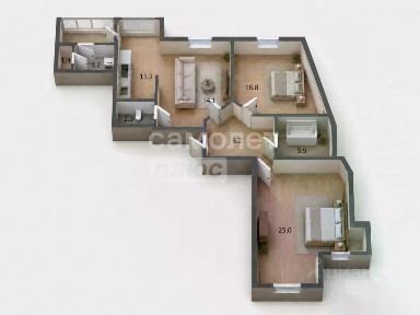 Продается 2-комн. квартира, 87,7 м²