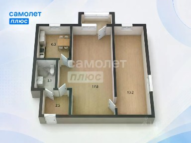 Продается 2-комн. квартира, 42,9 м²