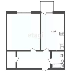 Продается 1-комн. квартира, 34,3 м²