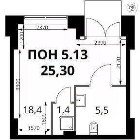 Продается помещение свободного назначения, 25,3 м²