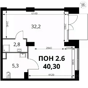 Продается помещение свободного назначения, 40,3 м²