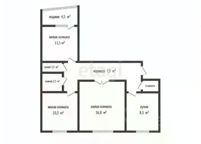Продается 3-комн. квартира, 63,3 м²