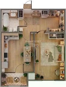 Продается 1-комн. квартира, 38,4 м²