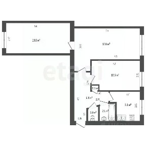 Продается 3-комн. квартира, 58,1 м²