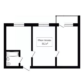 Продается 1-комн. квартира, 58,2 м²