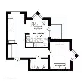 Продается 2-комн. квартира, 55 м²