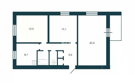 Продается 3-комн. квартира, 60 м²
