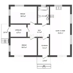 Продается 1-этажный дом, 95,5 м²