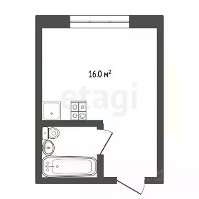 Продается студия, 21,5 м²