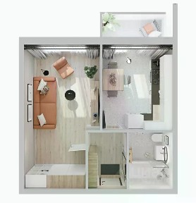 Продается 1-комн. квартира, 34,04 м²