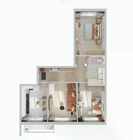Продается 3-комн. квартира, 67,43 м²
