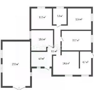 Продается 1-этажный дом, 117 м²