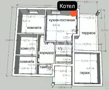 Продается 1-этажный дом, 130 м²