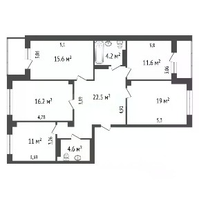 Продается 3-комн. квартира, 115 м²