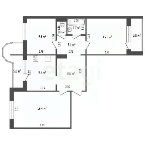 Продается 3-комн. квартира, 75 м²