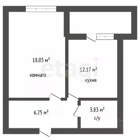 Продается 1-комн. квартира, 42,8 м²