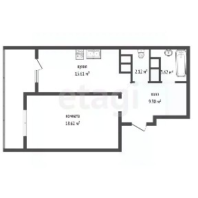 Продается 1-комн. квартира, 53 м²