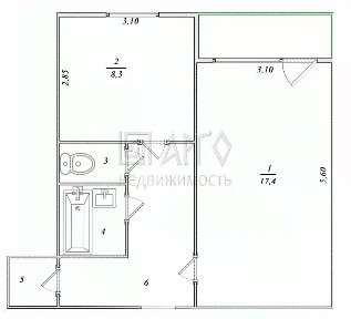 Продается 1-комн. квартира, 40,7 м²