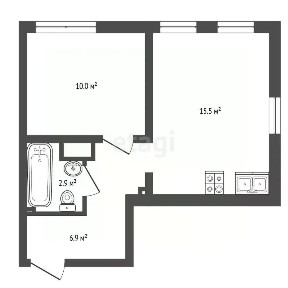 Сдается 1-комн. квартира, 35,3 м²
