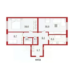 Продается 3-комн. квартира, 70,3 м²