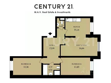 Продается 3-комн. квартира, 73 м²