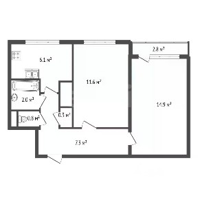 Продается 2-комн. квартира, 43 м²