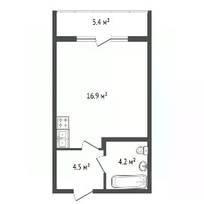 Продается студия, 24,7 м²