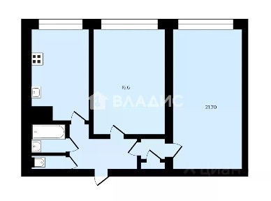 Продается 2-комн. квартира, 57,12 м²